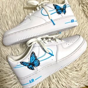 Custom Handpainted Butterfly Air Force 1s